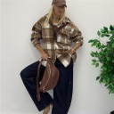 camicia in panno con bottoni cloth